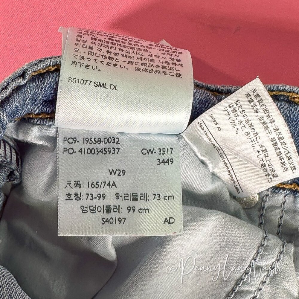 Levi's  711 Skinny Ankle Denim Jeans Chelsea Bling Size 29 - Picture 12 of 12